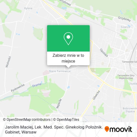 Mapa Jarolim Maciej, Lek. Med. Spec. Ginekolog Położnik. Gabinet