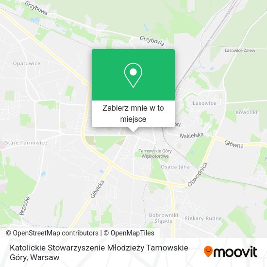 Mapa Katolickie Stowarzyszenie Młodzieży Tarnowskie Góry