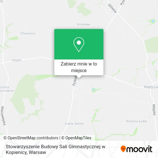 Mapa Stowarzyszenie Budowy Sali Gimnastycznej w Kopienicy