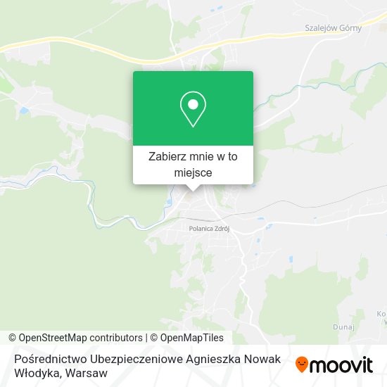 Mapa Pośrednictwo Ubezpieczeniowe Agnieszka Nowak Włodyka