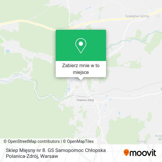 Mapa Sklep Mięsny nr 8. GS Samopomoc Chłopska Polanica-Zdrój