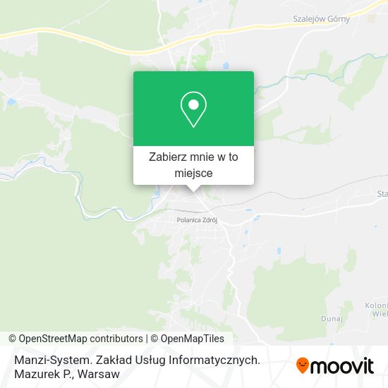 Mapa Manzi-System. Zakład Usług Informatycznych. Mazurek P.