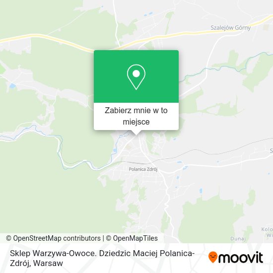 Mapa Sklep Warzywa-Owoce. Dziedzic Maciej Polanica-Zdrój