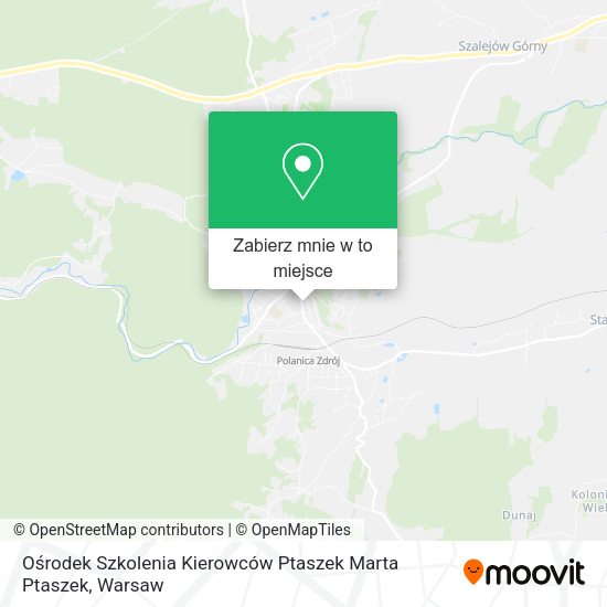 Mapa Ośrodek Szkolenia Kierowców Ptaszek Marta Ptaszek