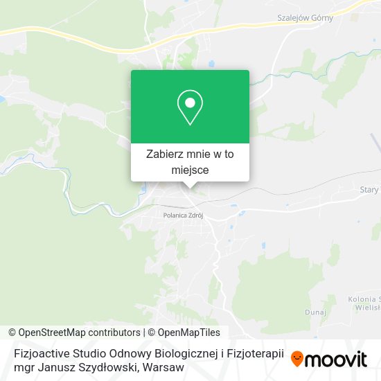 Mapa Fizjoactive Studio Odnowy Biologicznej i Fizjoterapii mgr Janusz Szydłowski