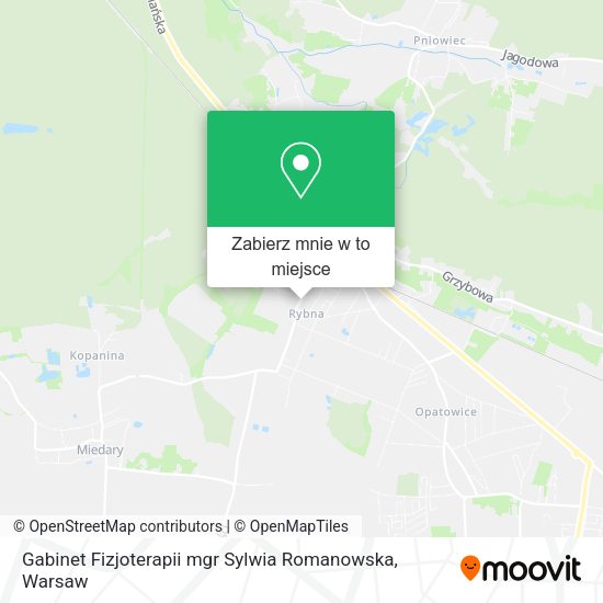 Mapa Gabinet Fizjoterapii mgr Sylwia Romanowska