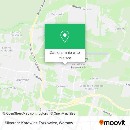 Mapa Silvercar-Katowice Pyrzowice