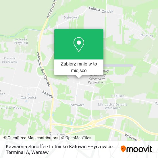 Mapa Kawiarnia Socoffee Lotnisko Katowice-Pyrzowice Terminal A