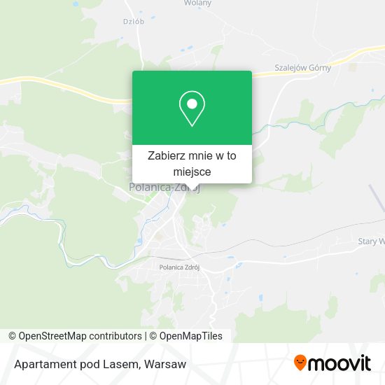 Mapa Apartament pod Lasem