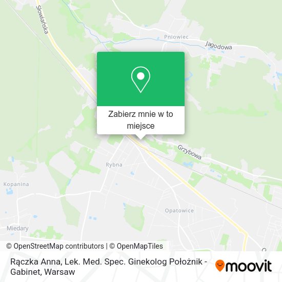 Mapa Rączka Anna, Lek. Med. Spec. Ginekolog Położnik - Gabinet