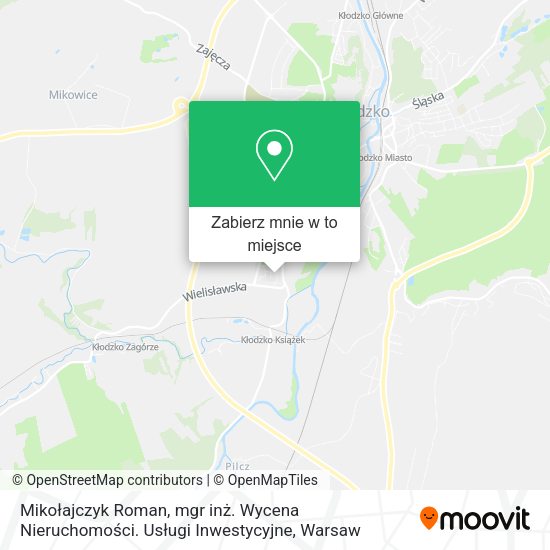 Mapa Mikołajczyk Roman, mgr inż. Wycena Nieruchomości. Usługi Inwestycyjne