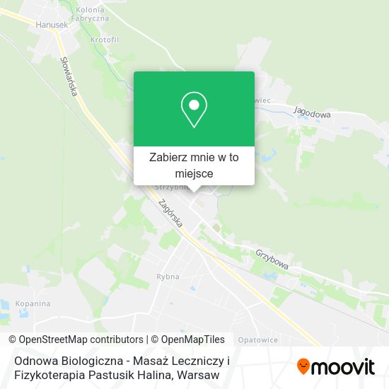 Mapa Odnowa Biologiczna - Masaż Leczniczy i Fizykoterapia Pastusik Halina