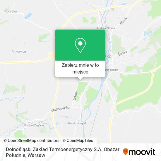 Mapa Dolnośląski Zakład Termoenergetyczny S.A. Obszar Południe