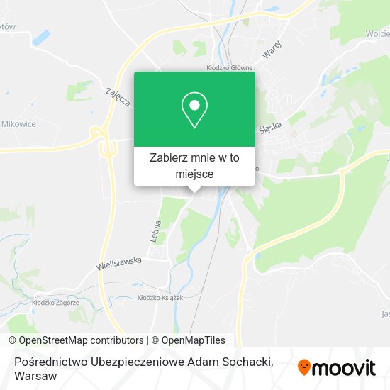 Mapa Pośrednictwo Ubezpieczeniowe Adam Sochacki