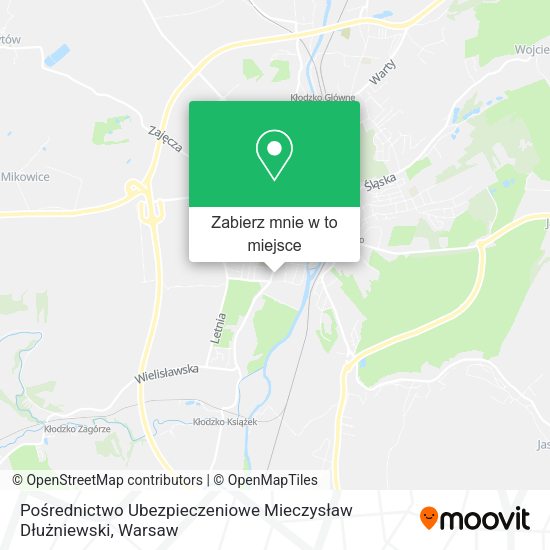 Mapa Pośrednictwo Ubezpieczeniowe Mieczysław Dłużniewski