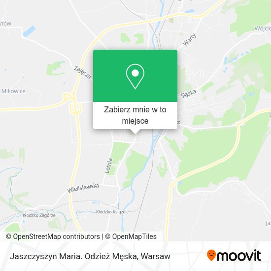 Mapa Jaszczyszyn Maria. Odzież Męska