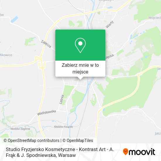 Mapa Studio Fryzjersko Kosmetyczne - Kontrast Art - A. Frąk & J. Spodniewska