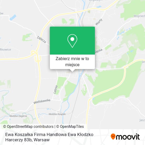 Mapa Ewa Koszałka Firma Handlowa Ewa Kłodzko Harcerzy 83b