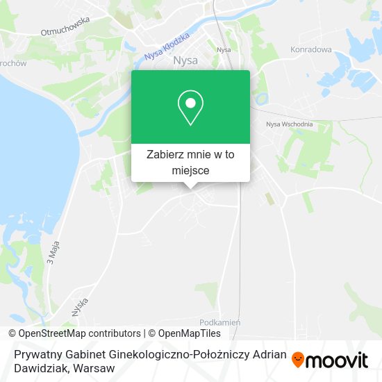 Mapa Prywatny Gabinet Ginekologiczno-Położniczy Adrian Dawidziak