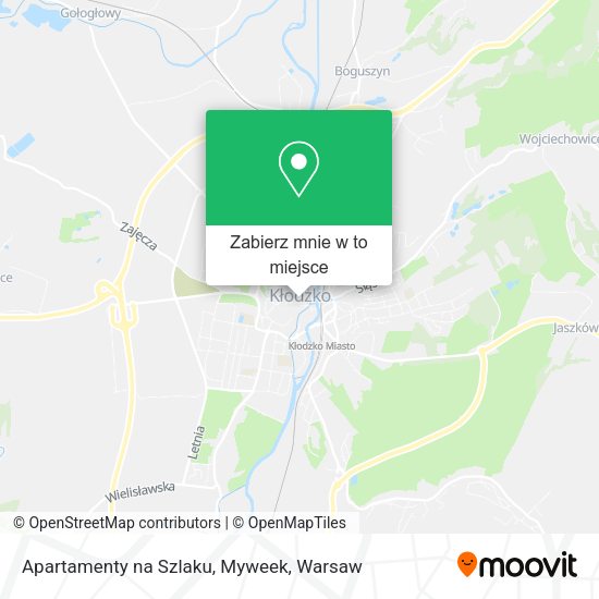 Mapa Apartamenty na Szlaku, Myweek