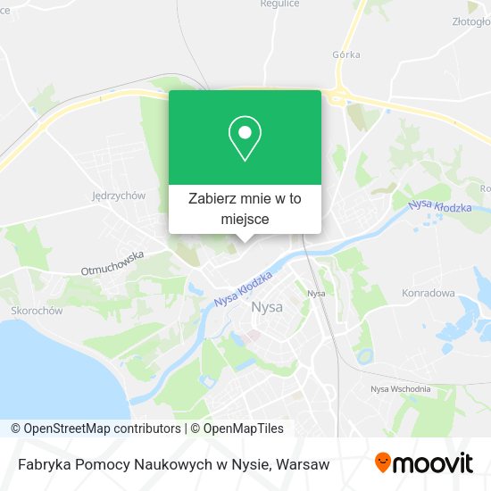 Mapa Fabryka Pomocy Naukowych w Nysie