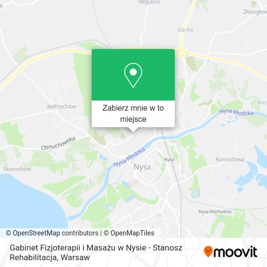 Mapa Gabinet Fizjoterapii i Masażu w Nysie - Stanosz Rehabilitacja