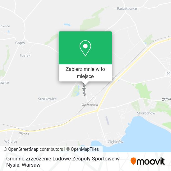 Mapa Gminne Zrzeszenie Ludowe Zespoly Sportowe w Nysie