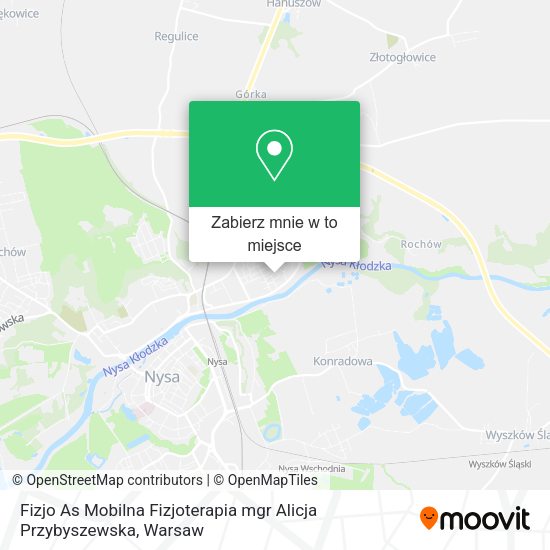 Mapa Fizjo As Mobilna Fizjoterapia mgr Alicja Przybyszewska