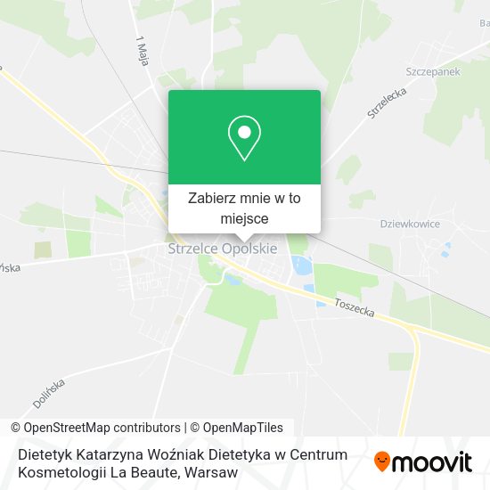 Mapa Dietetyk Katarzyna Woźniak Dietetyka w Centrum Kosmetologii La Beaute