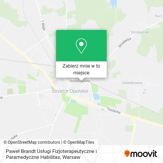 Mapa Paweł Brandt Usługi Fizjoterapeutyczne i Paramedyczne Habilitas