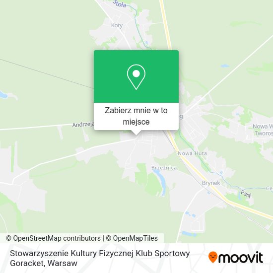 Mapa Stowarzyszenie Kultury Fizycznej Klub Sportowy Goracket