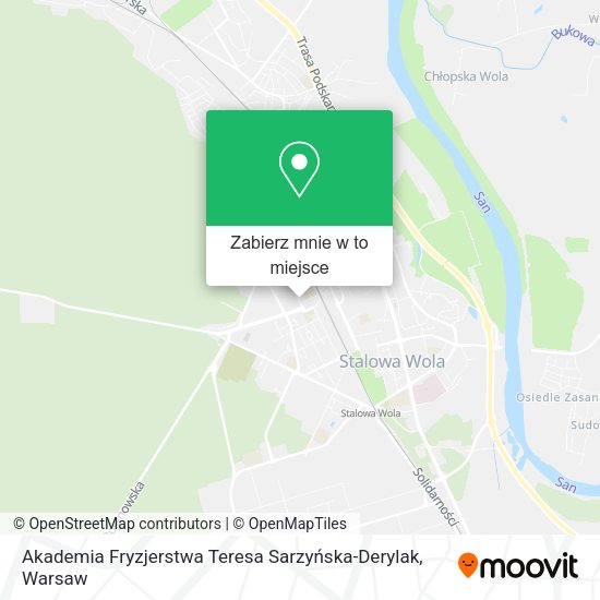 Mapa Akademia Fryzjerstwa Teresa Sarzyńska-Derylak