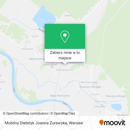 Mapa Mobilny Dietetyk Joanna Żurawska