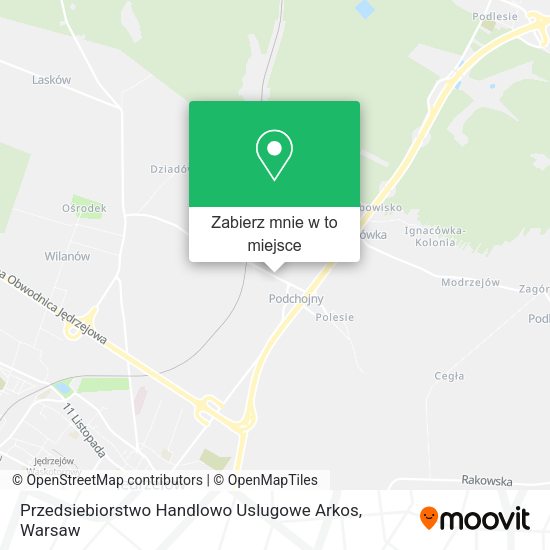 Mapa Przedsiebiorstwo Handlowo Uslugowe Arkos