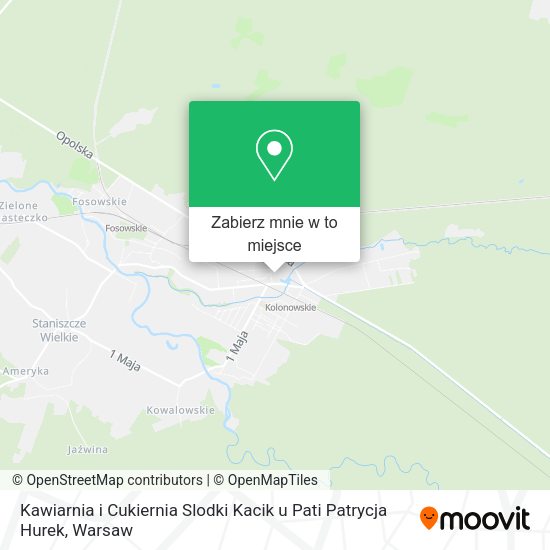 Mapa Kawiarnia i Cukiernia Slodki Kacik u Pati Patrycja Hurek