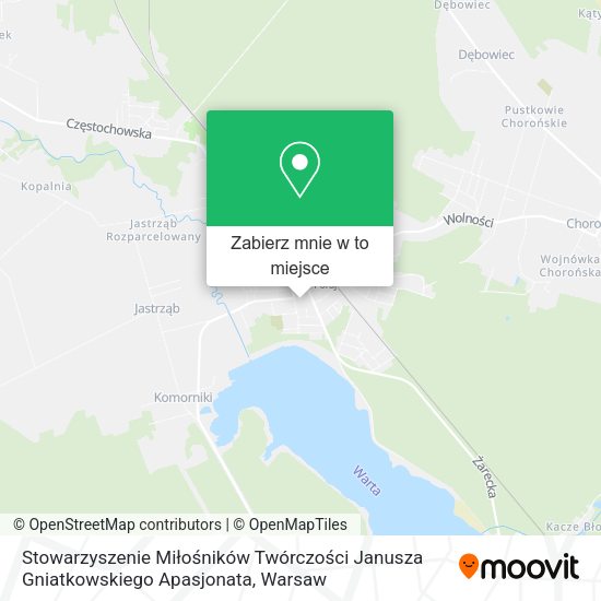 Mapa Stowarzyszenie Miłośników Twórczości Janusza Gniatkowskiego Apasjonata