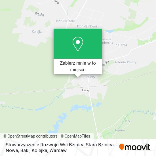 Mapa Stowarzyszenie Rozwoju Wsi Bzinica Stara Bzinica Nowa, Bąki, Kolejka