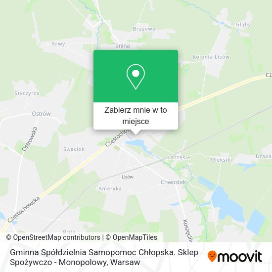 Mapa Gminna Spółdzielnia Samopomoc Chłopska. Sklep Spożywczo - Monopolowy