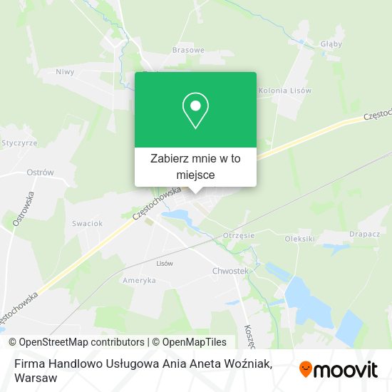 Mapa Firma Handlowo Usługowa Ania Aneta Woźniak