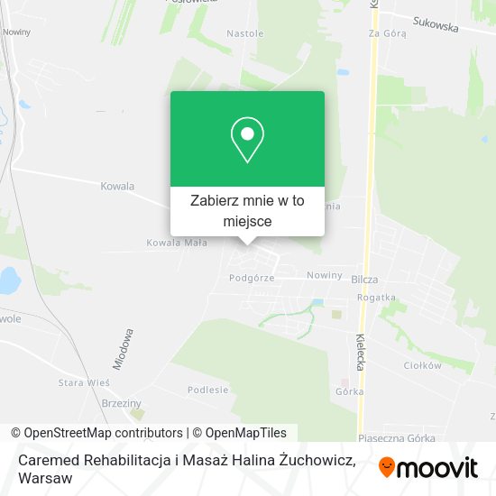 Mapa Caremed Rehabilitacja i Masaż Halina Żuchowicz