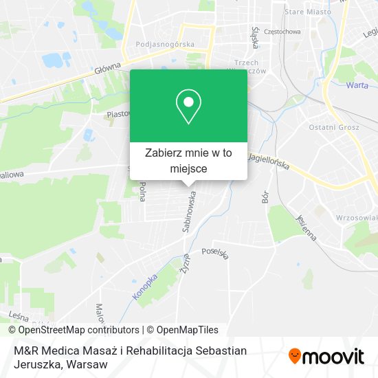 Mapa M&R Medica Masaż i Rehabilitacja Sebastian Jeruszka