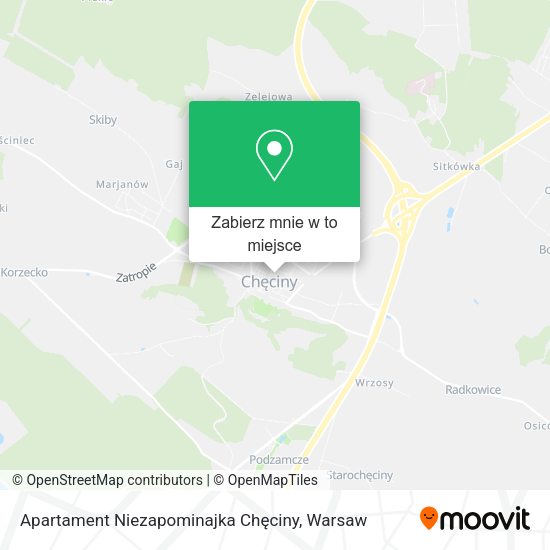 Mapa Apartament Niezapominajka Chęciny