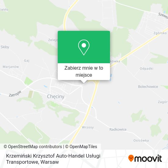 Mapa Krzemiński Krzysztof Auto-Handel Usługi Transportowe