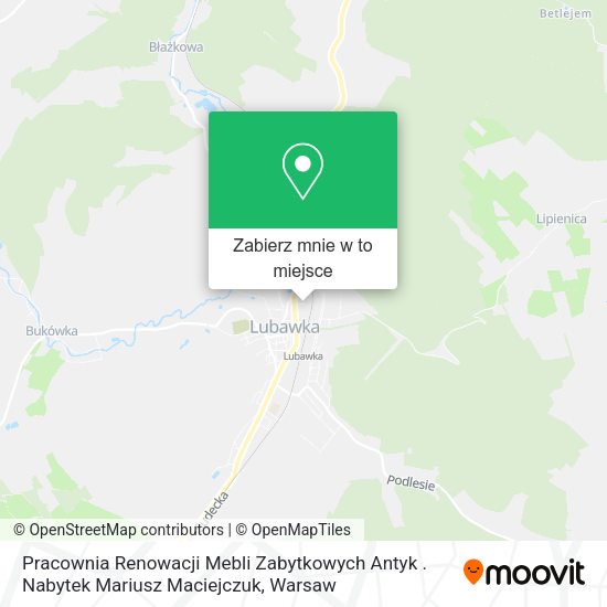 Mapa Pracownia Renowacji Mebli Zabytkowych Antyk . Nabytek Mariusz Maciejczuk