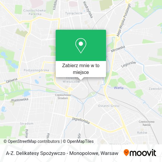 Mapa A-Z. Delikatesy Spożywczo - Monopolowe