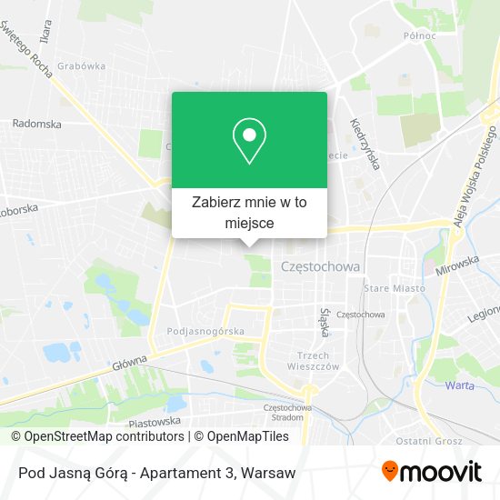 Mapa Pod Jasną Górą - Apartament 3