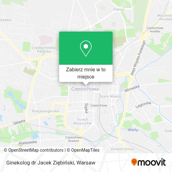 Mapa Ginekolog dr Jacek Ziębiński