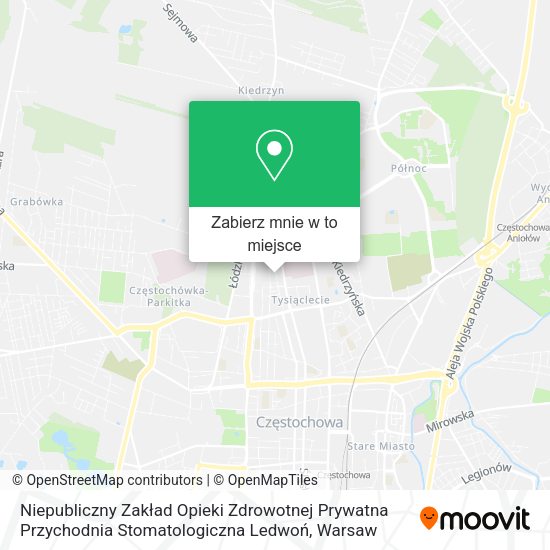 Mapa Niepubliczny Zakład Opieki Zdrowotnej Prywatna Przychodnia Stomatologiczna Ledwoń