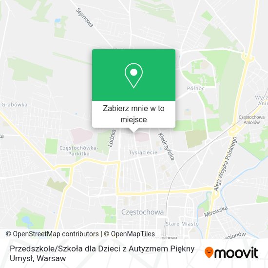 Mapa Przedszkole / Szkoła dla Dzieci z Autyzmem Piękny Umysł