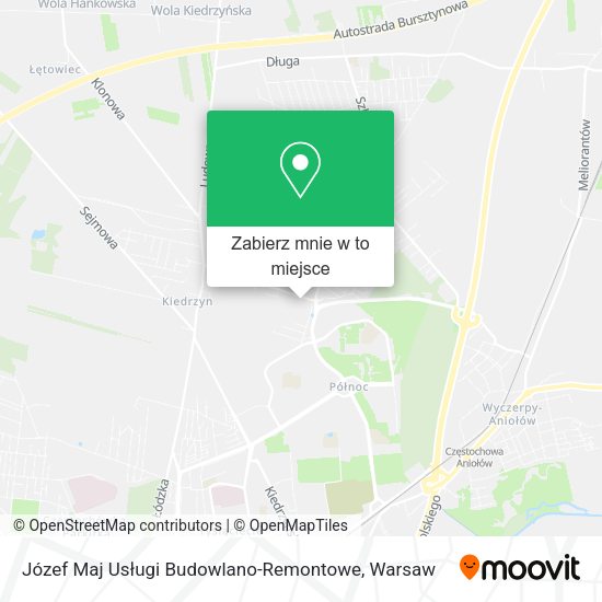 Mapa Józef Maj Usługi Budowlano-Remontowe